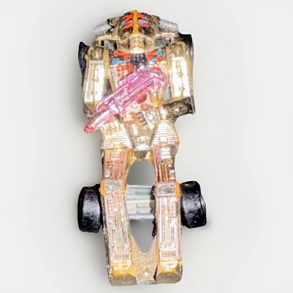 Hot Wheels Robot Racer Small Gold Vintage Diecast Sci-Fi Action‎ Vehicle